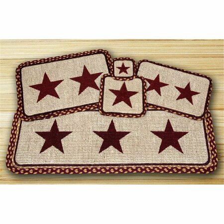 COOKINATOR Wicker Weave Placemat, Burgundy Star CO200046